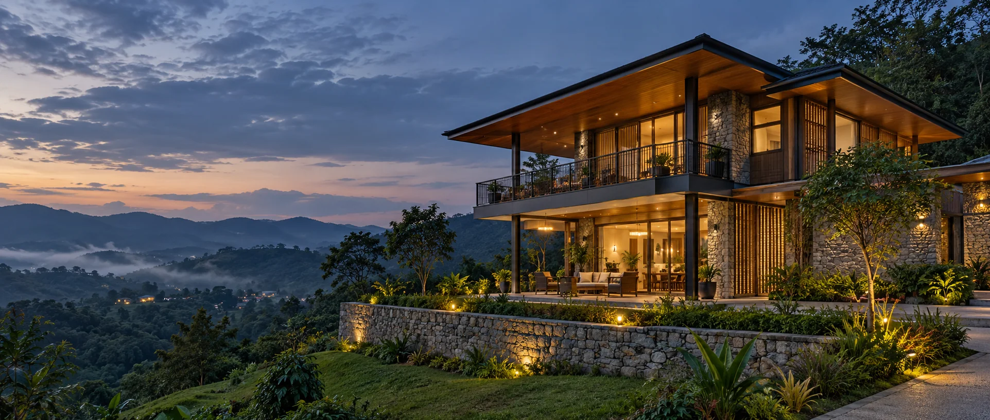 Contemporary hillside villa illustrating Cubora's residential and hospitality capability